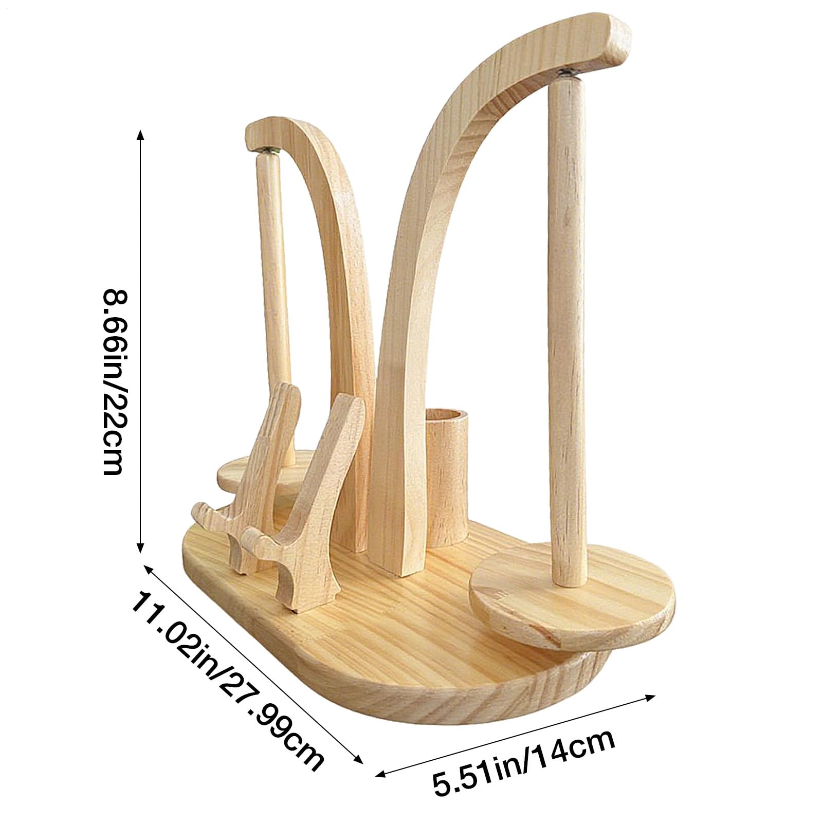 Générique Supporto girevole in legno con base magnetica