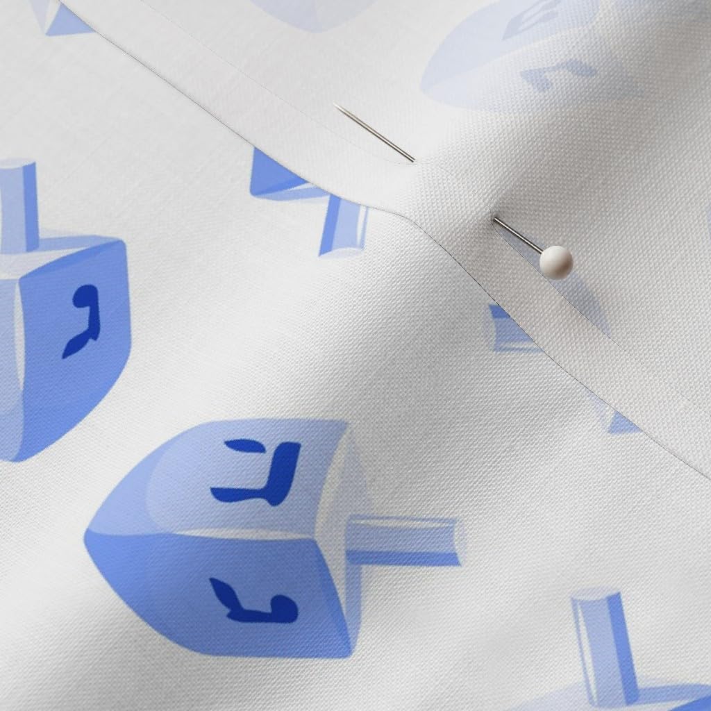 Spoonflower Fabric - Blue White Hanukkah Trendy Holiday Printed on Petal Signature Cotton Fabric by The Yard - Sewing Quilting Apparel Crafts Decor