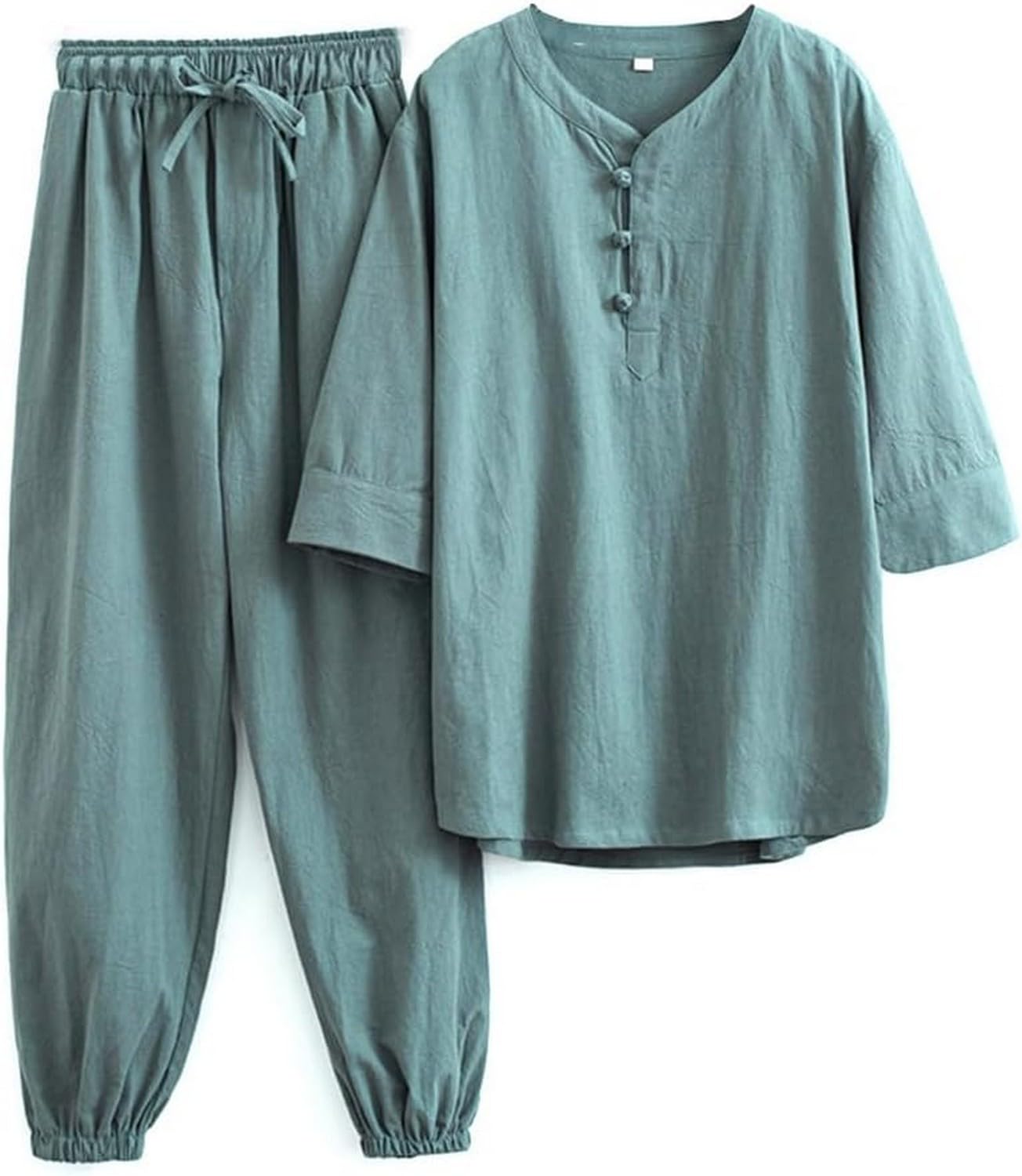 Trajes de Tai Chi Ropa de Tai Chi Uniforme de Kung Fu para mujer Conjunto de artes marciales de lino y algodón Pantalones de manga corta Uniforme de meditación zen, Traje Tang Ropa tradicional china