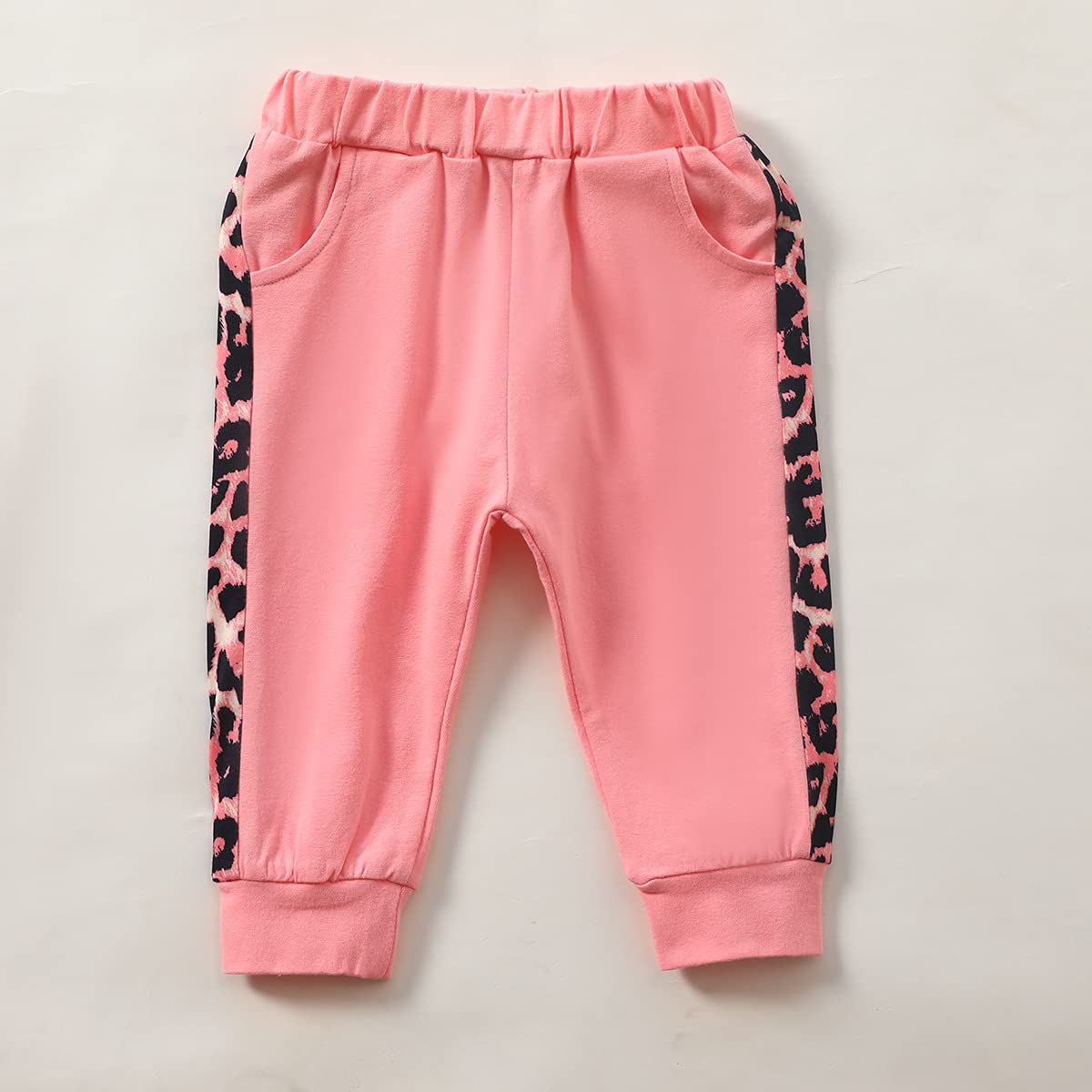 Verve Jelly Ensemble de vêtements 3 pièces à capuche pour bébé garçon et fille avec imprimé léopard