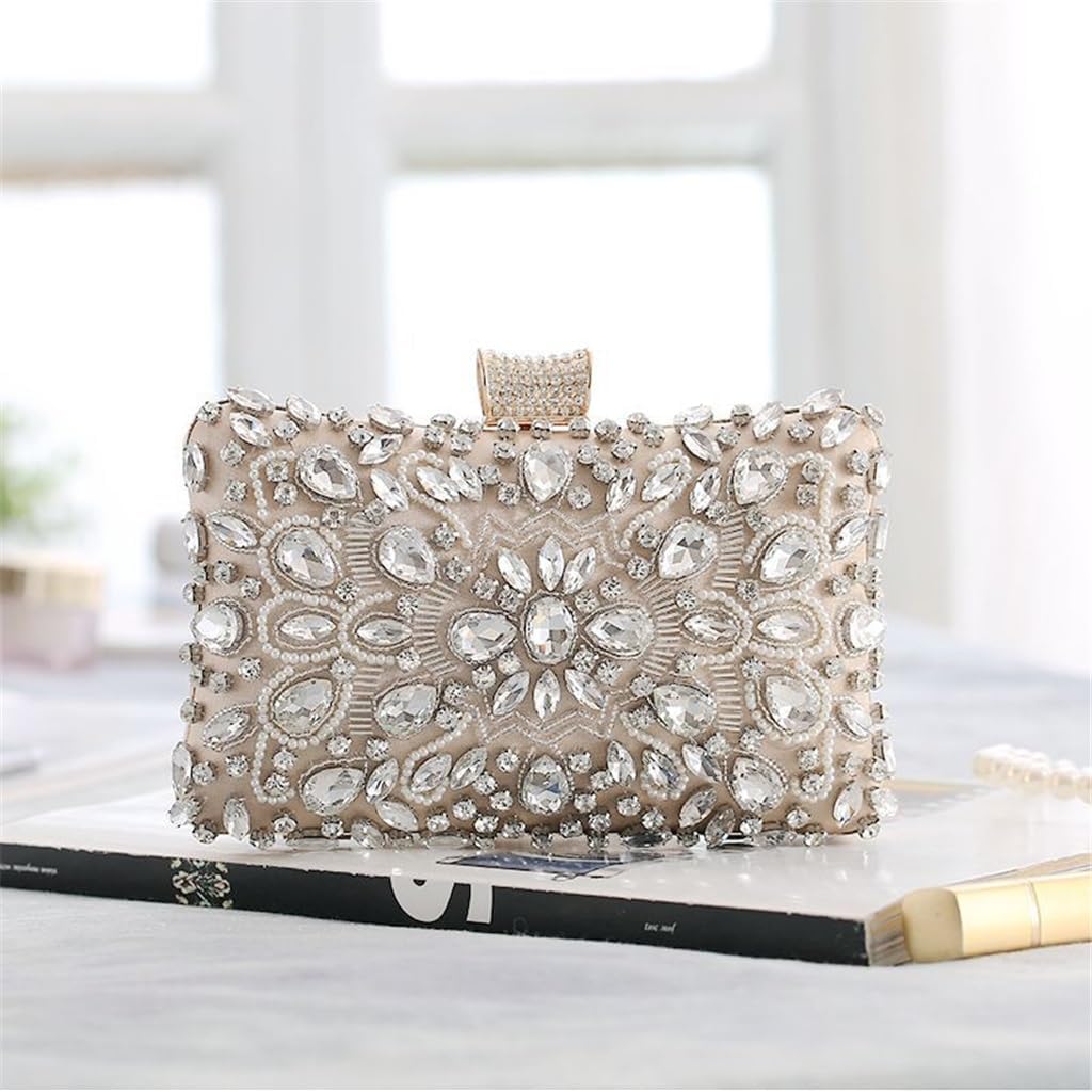 Beaded clutch bag side view showing depth and craftsmanship