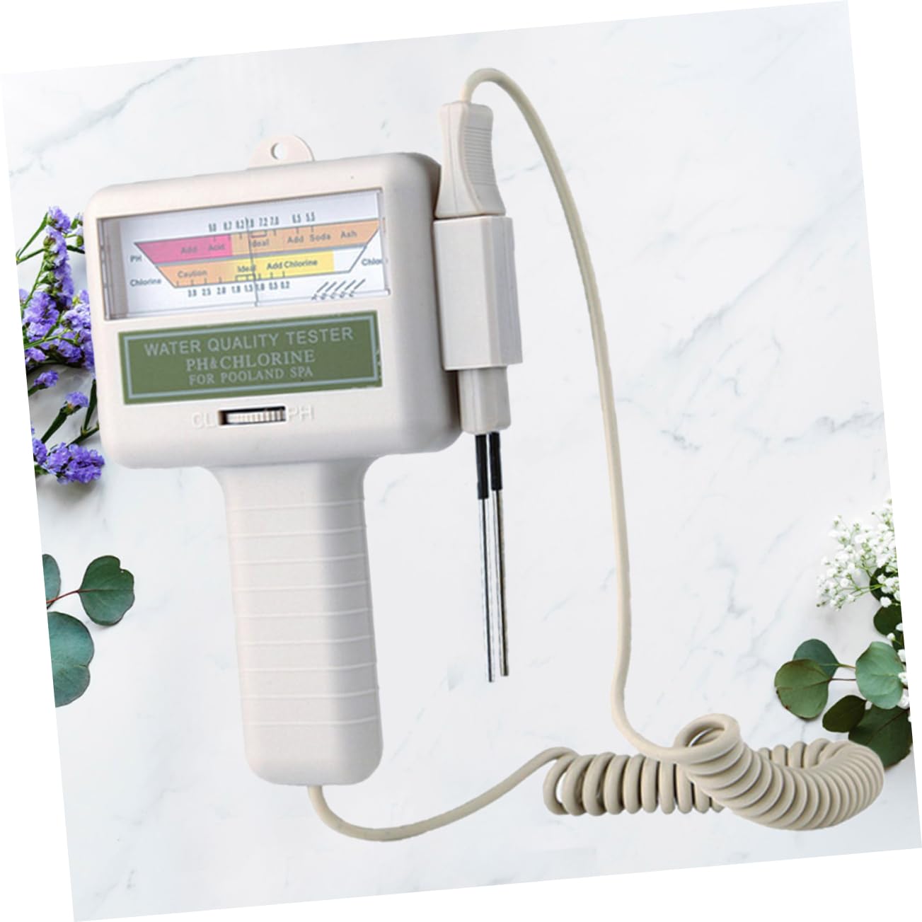 Analizador de Calidad del Agua Pc101 para Piscinas, Abs Aleación, Blanco