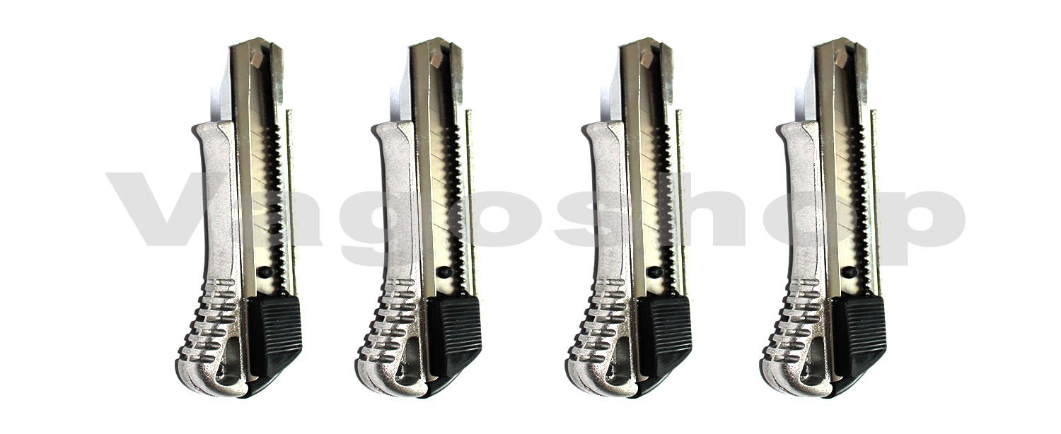 Aluminio Fundido – Cúter (18 mm, 144 unidades) Cuchillo universal aluminio Cutter Alfombra