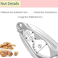 Vista 3 de 8 piezas de galletas de nueces para todos los cascanueces, herramientas de mariscos, galletas de nuez para todas las nueces, galletas de concha