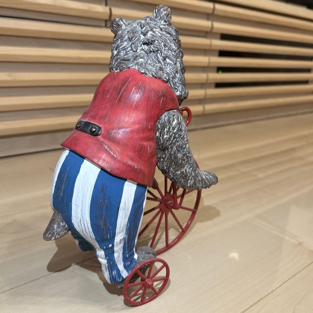 Amazon.co.jp: Cute Bear Bicycle Figurine : Home & Kitchen