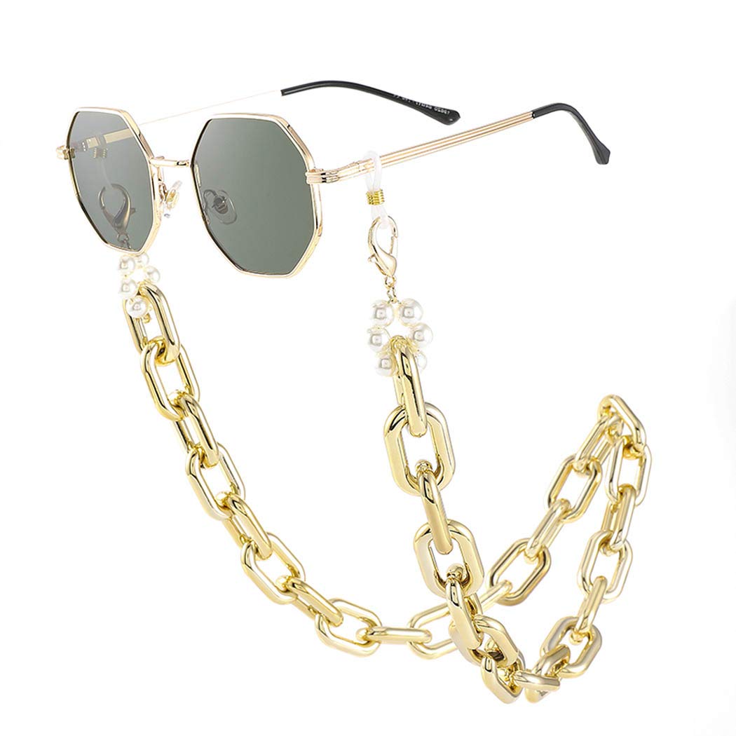 BohendCadena de gafas de sol de perlas simples para mujer y niña