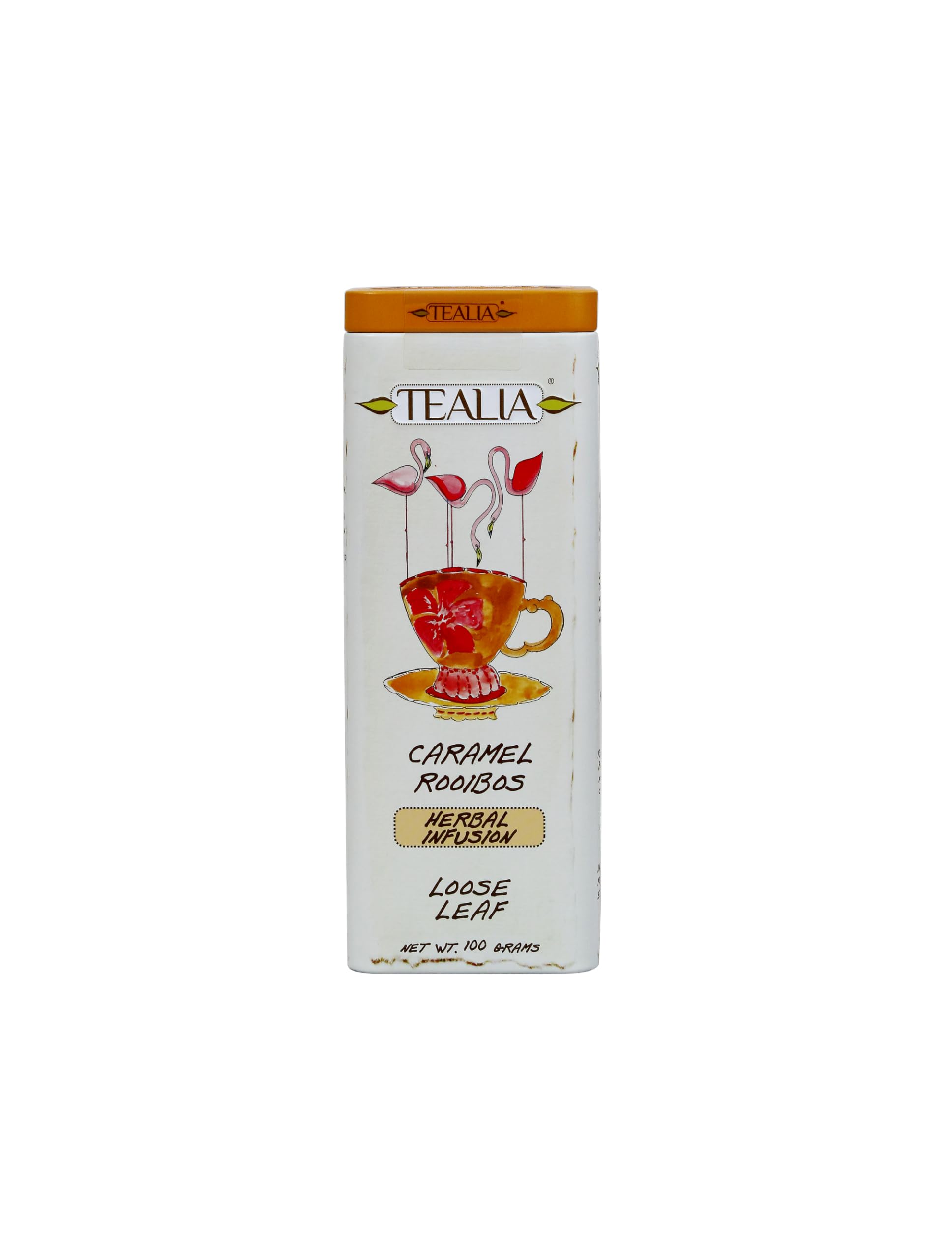 TEALIA Caramel Rooibos Loose Leaf Tea, 100 g