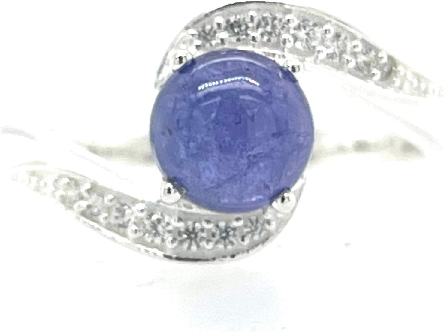 Natural Blue Tanzanite 925 Solid Sterling Silver Engagement Ring Size 6, 7, 8, 9