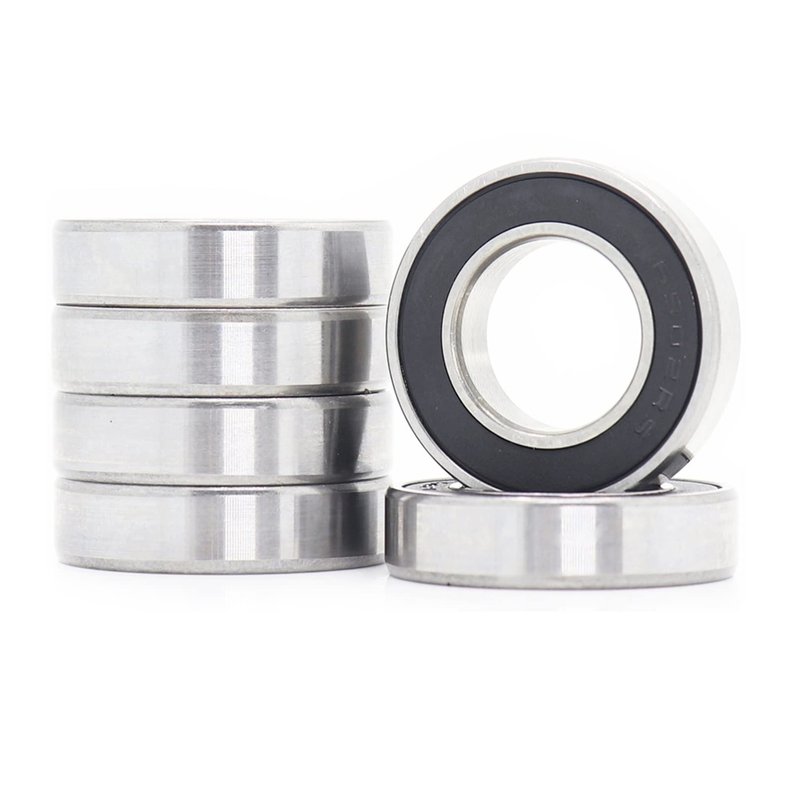 XRKJKQIDG 6PCS 6902-2RS Bike Bearing 15 * 28 7mm ABEC-5 Ball Bearings for Bicycle Hub Front Rear Hubs Wheel 6902 RS