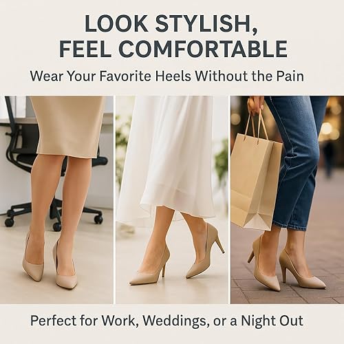 Miniatura 7 de Almohadillas metatarsianas para zapatos de mujer, inserciones de talón y cojines de bola de pie (2 pares), alivio del dolor y comodidad durante todo