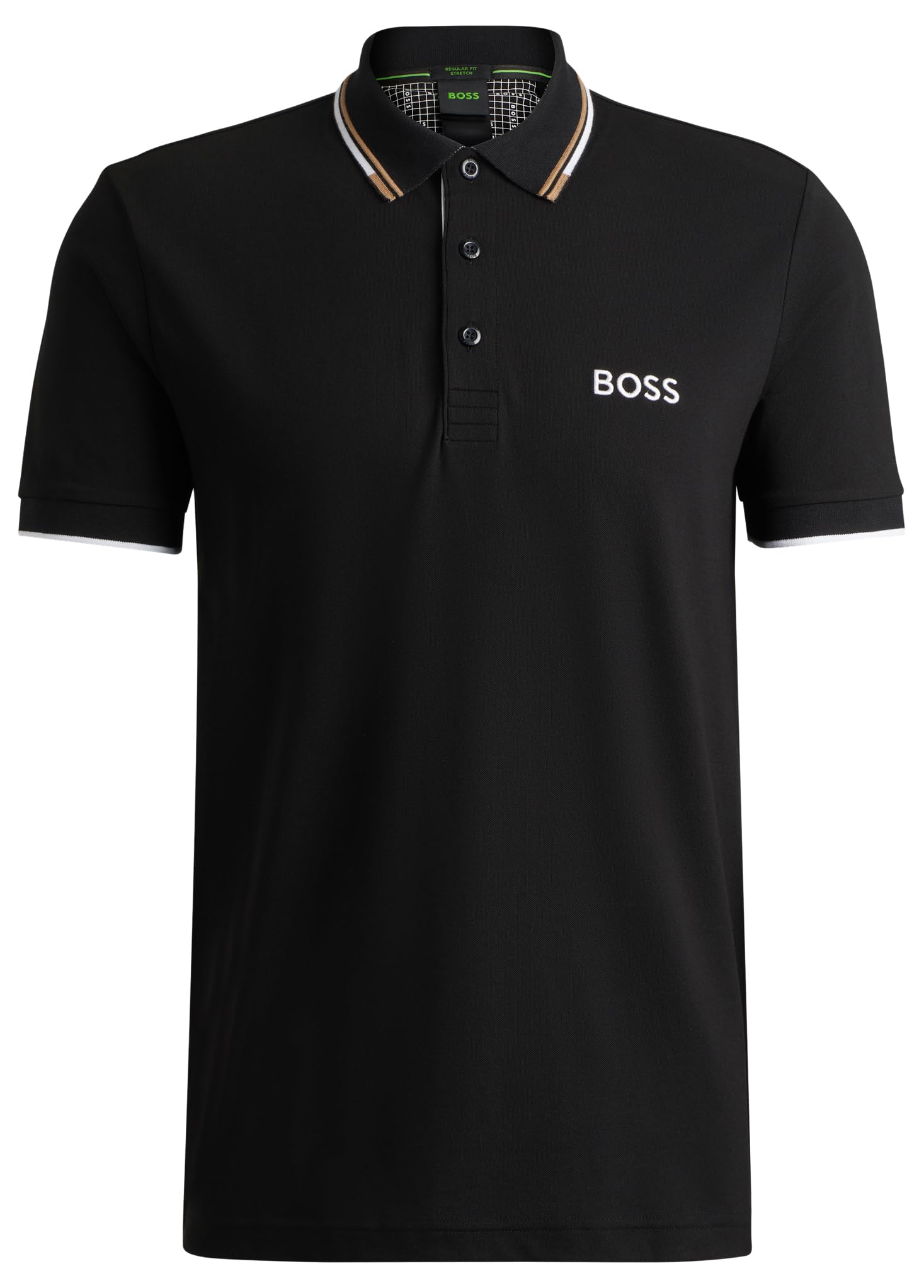 Mens Paddy Pro Contrast-Logo Polo Shirt in a Cotton Blend