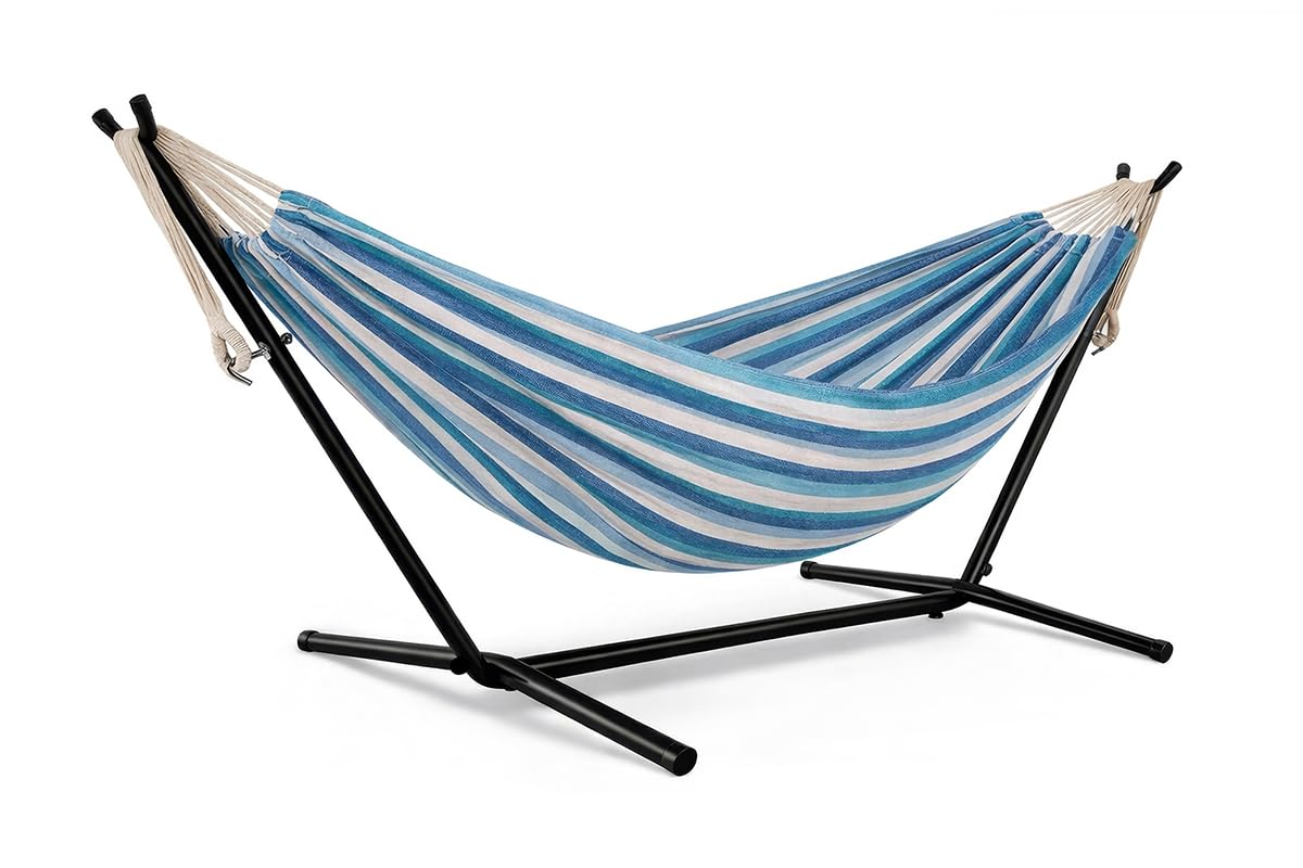 SAMIRA Amaca con supporto da giardino mod. Panama (Blu)