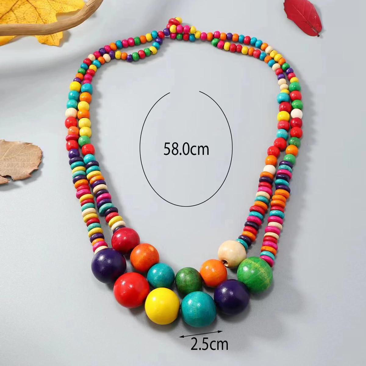 ColorGround Short Curly Orange Red Wig with Necklace Earrings Sunglasses for 70s Costumes Themed Party - Image 8