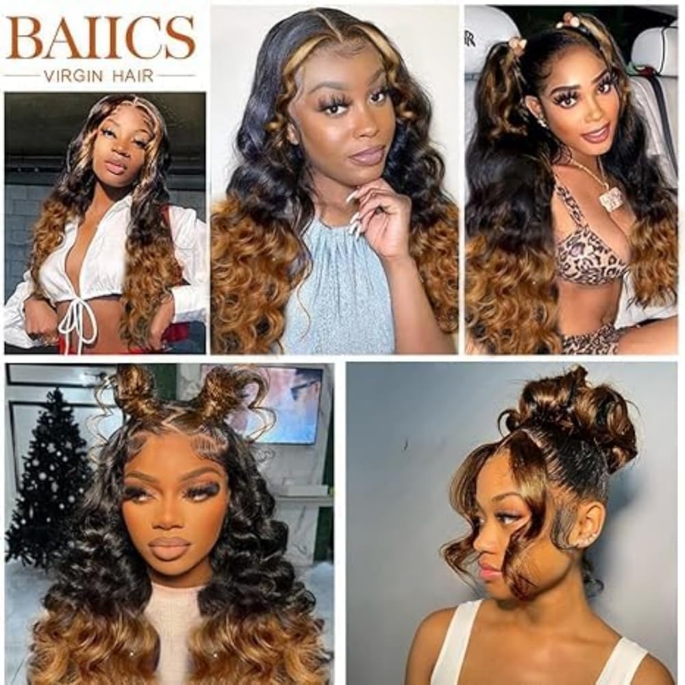 Amazon.com : 200% Density Full 360 Lace Front Wigs Human  display picture 2
