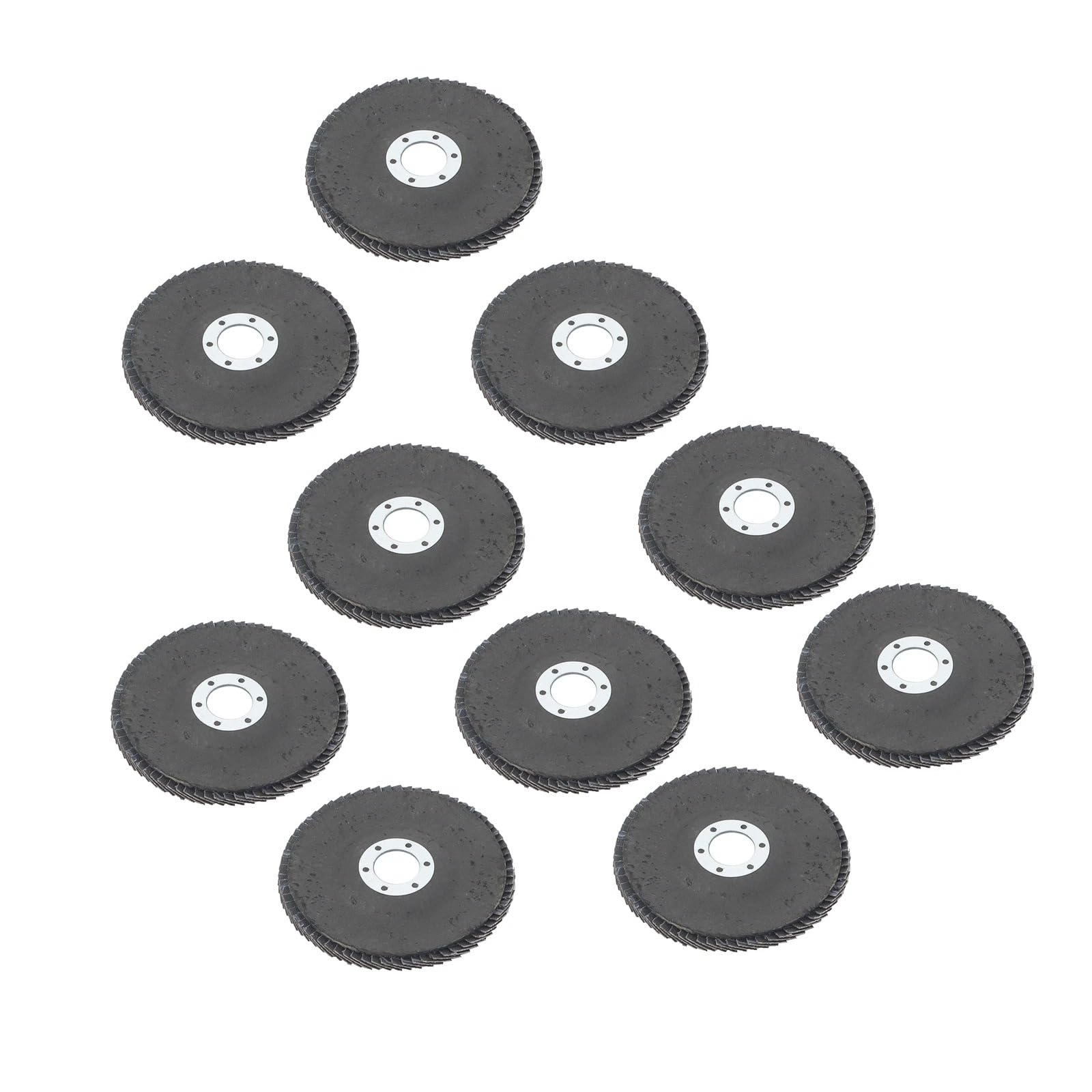 Zirconia Grinding Flap Disc Set, 4-1/2 x 7/8 inches 60 Grit Grey 10 Pieces