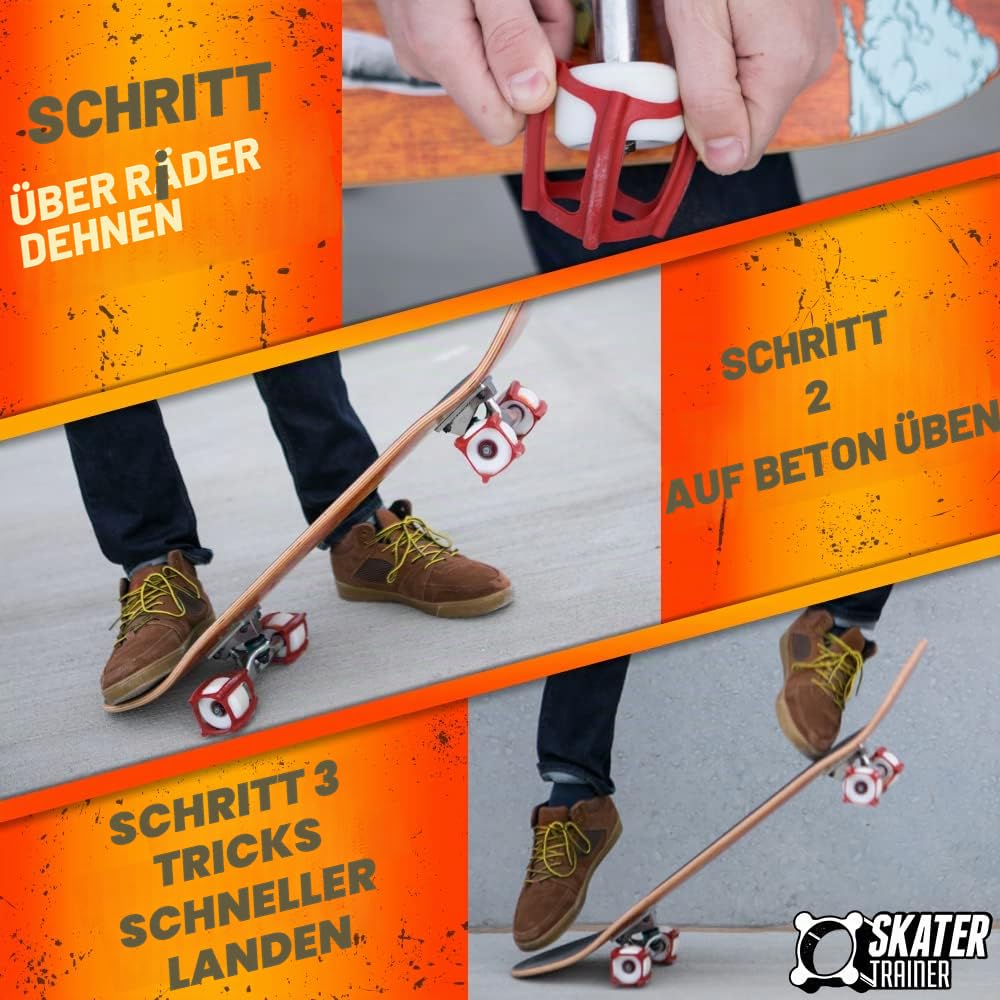 skatertrainer 2.0, die Gummi Skaten Zubehör für Perfektionierung Ihrer Ollie und Kickflip – Lernen, Praxis und Land Tricks in Keine Zeit.
