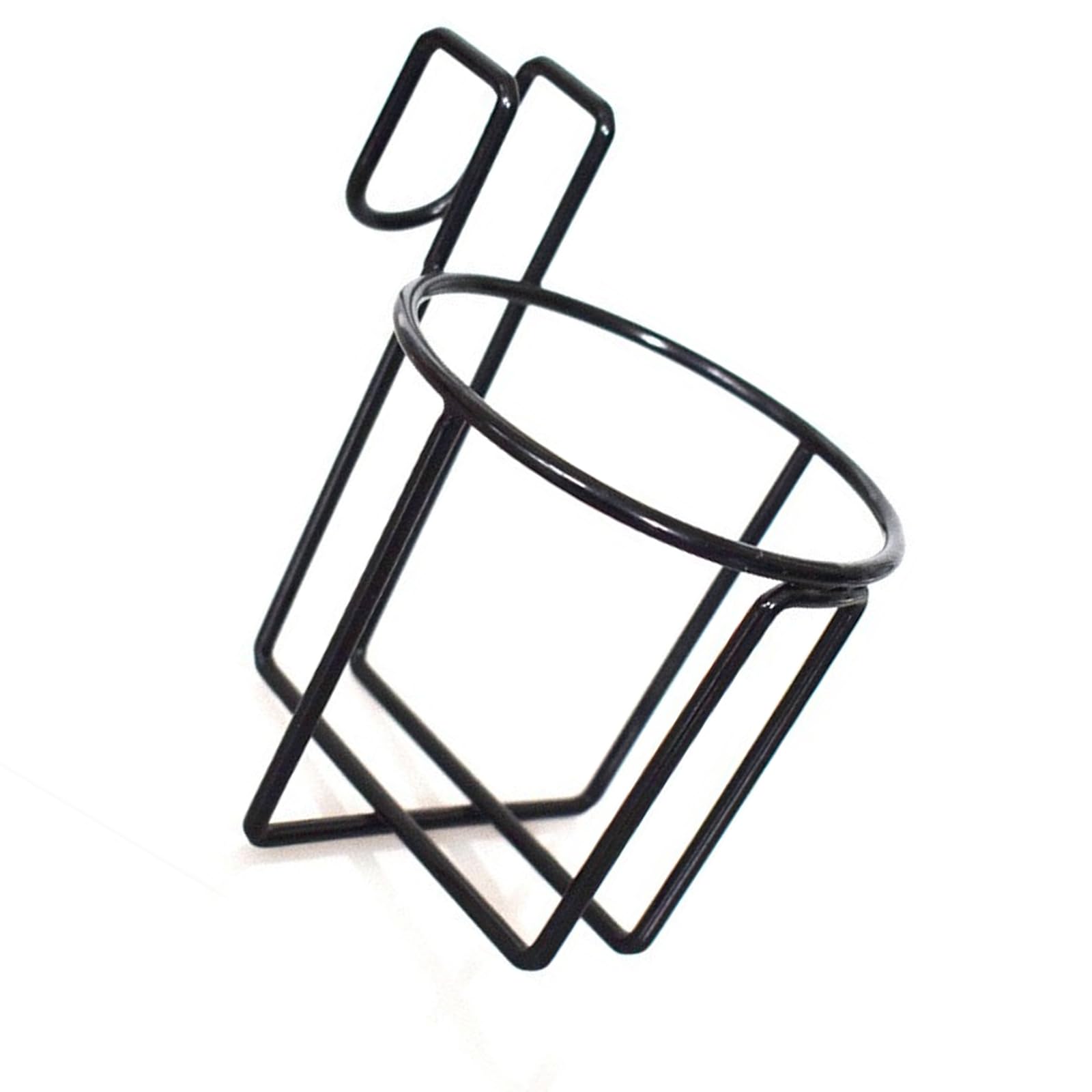 SHINLHUA Space Saving Stainless Steel Cup Holder for Countertop or Wall Mounting Simple Design Fit Kitchens Bathrooms Stainless Steel Cup Holder