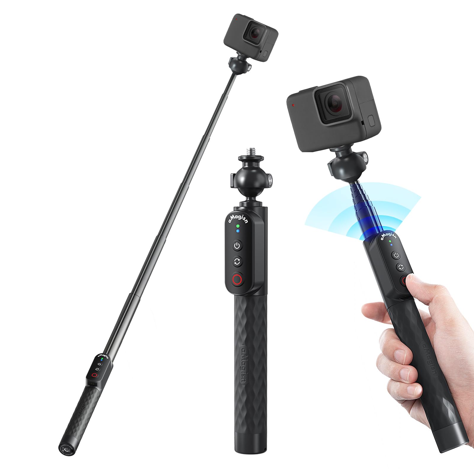 Perche à Selfie sous-Marine, Rallonge de Plongée étanche avec Télécommande pour X4/X3/X2/GO 3s, Durée de Vie la Batterie Ultra Longue, compatibilité Polyvalente pour Les Amateurs Plein Air