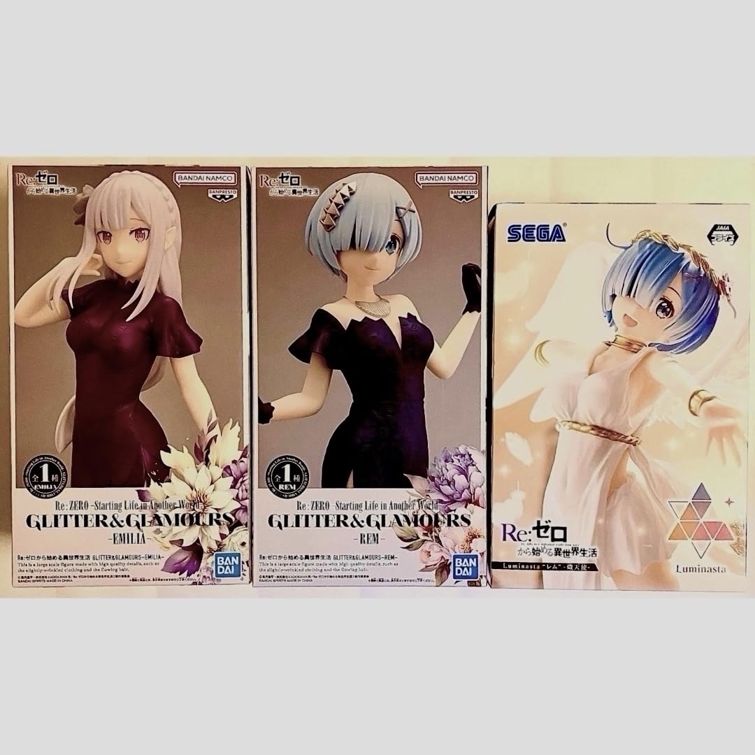 Amazon.co.jp: re.ゼロから始める異世界生活 フィギュア3種(レム×2＆