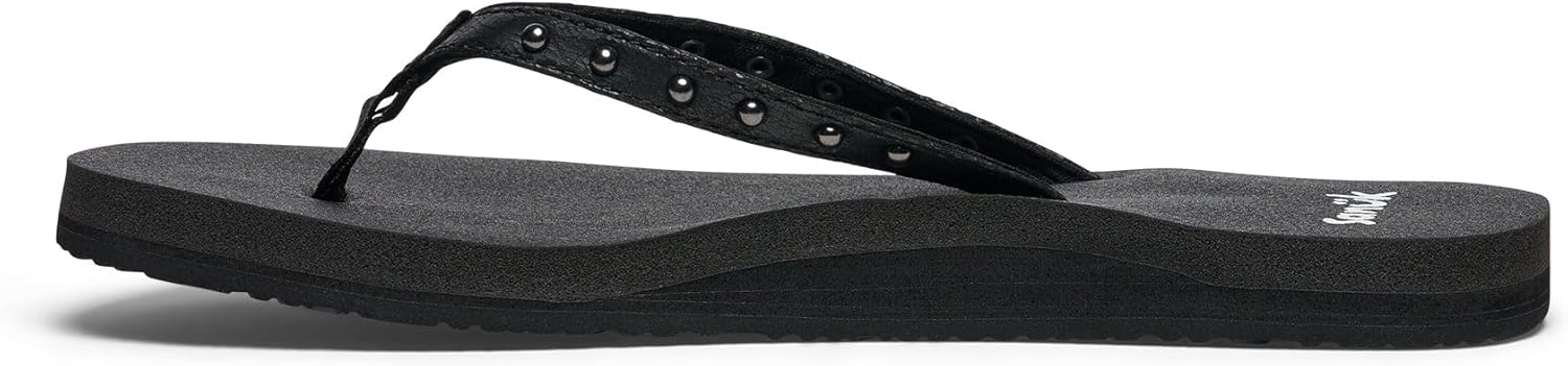 Sanuk Yoga Joy Womens Flip Flops | Yoga Mat Footbed | Sandals for Women | Womens Yoga Sandals | Women's Beach Sandals