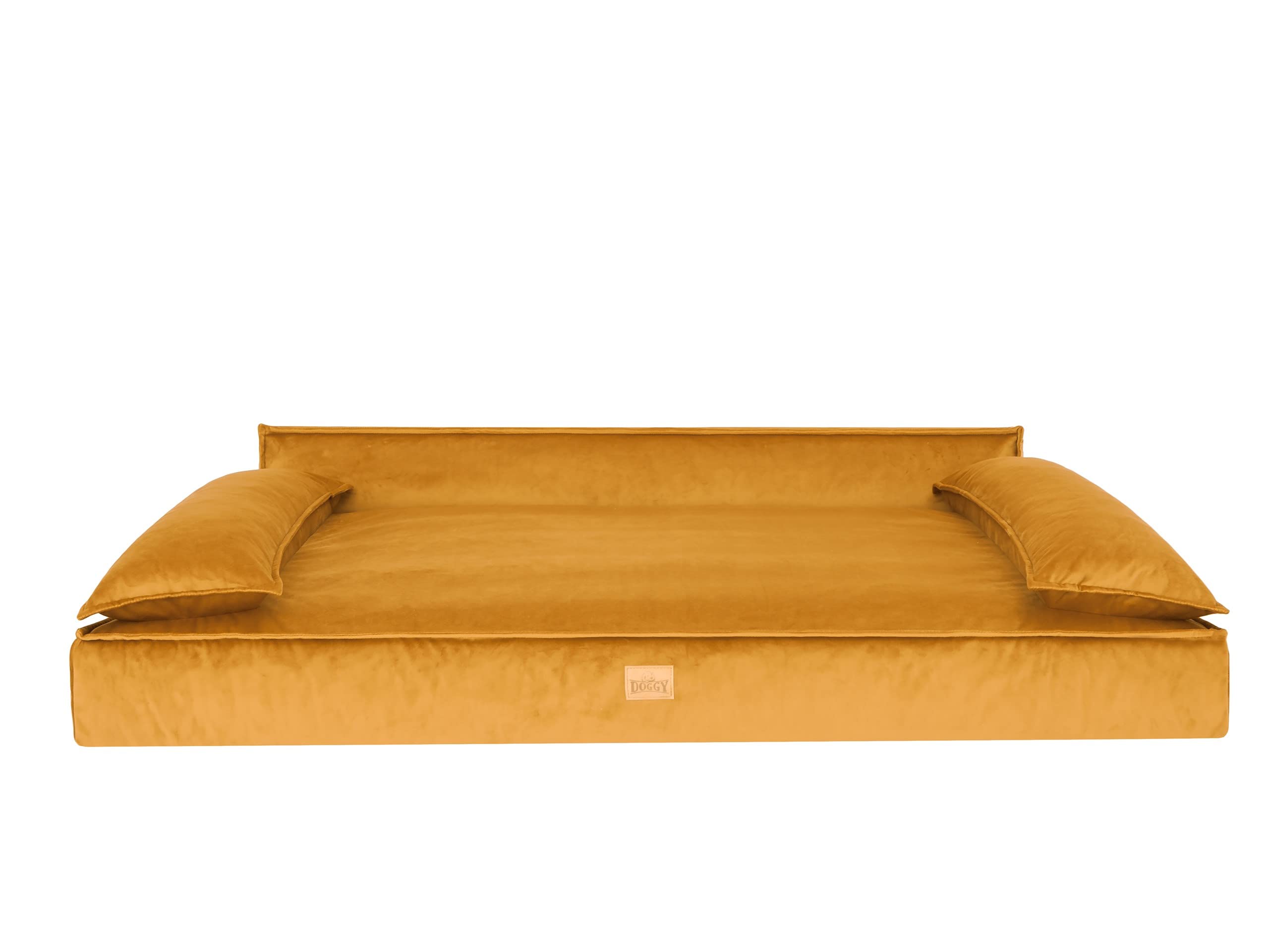 DOGGY Hundebett Haustierbett Hundeliegen Hundecouch Liegen Hundekissen Bett Sofa Hundekorb Tierbett Weich Hundesofa Matratze Schlafplãtze, Gelb, 99 x 66 cm