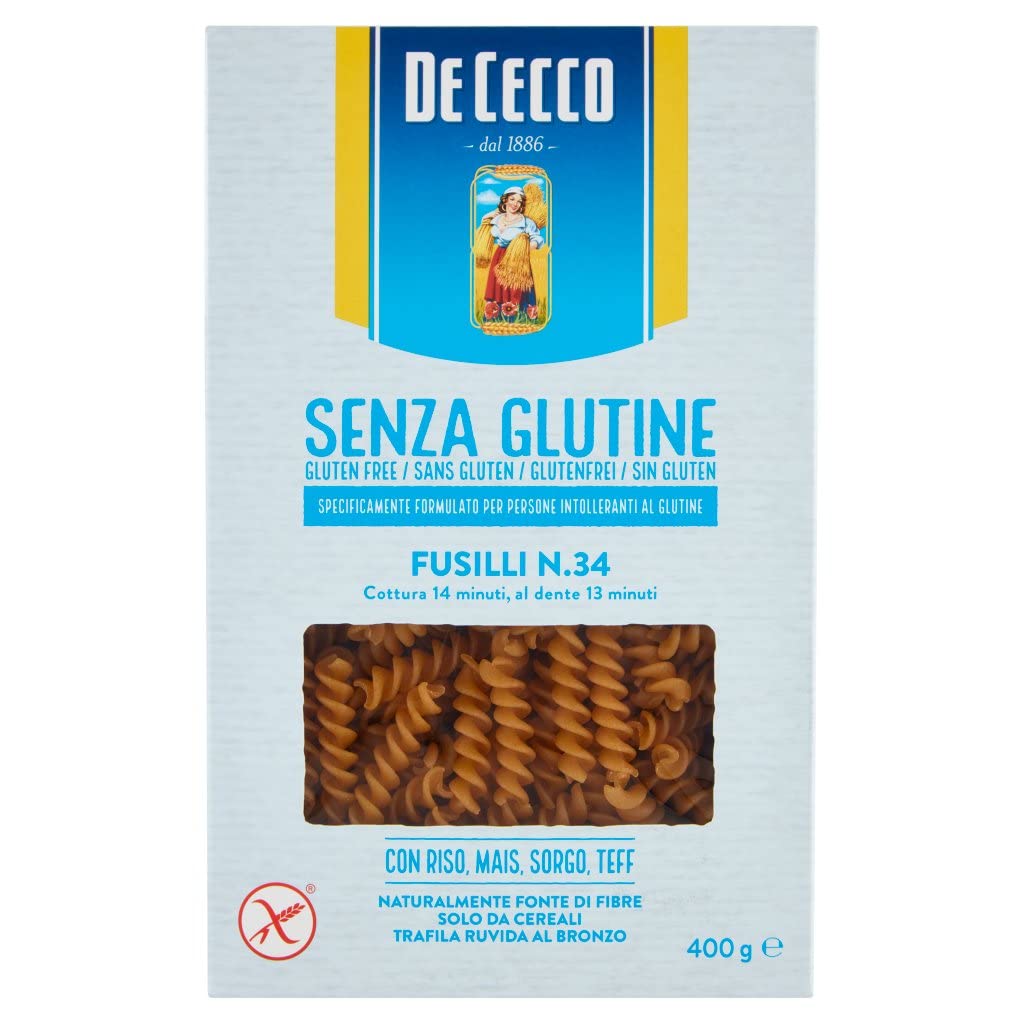 10 fideos de Cecco Fusilli 400 g senza Glutine sin gluten pasta pasta
