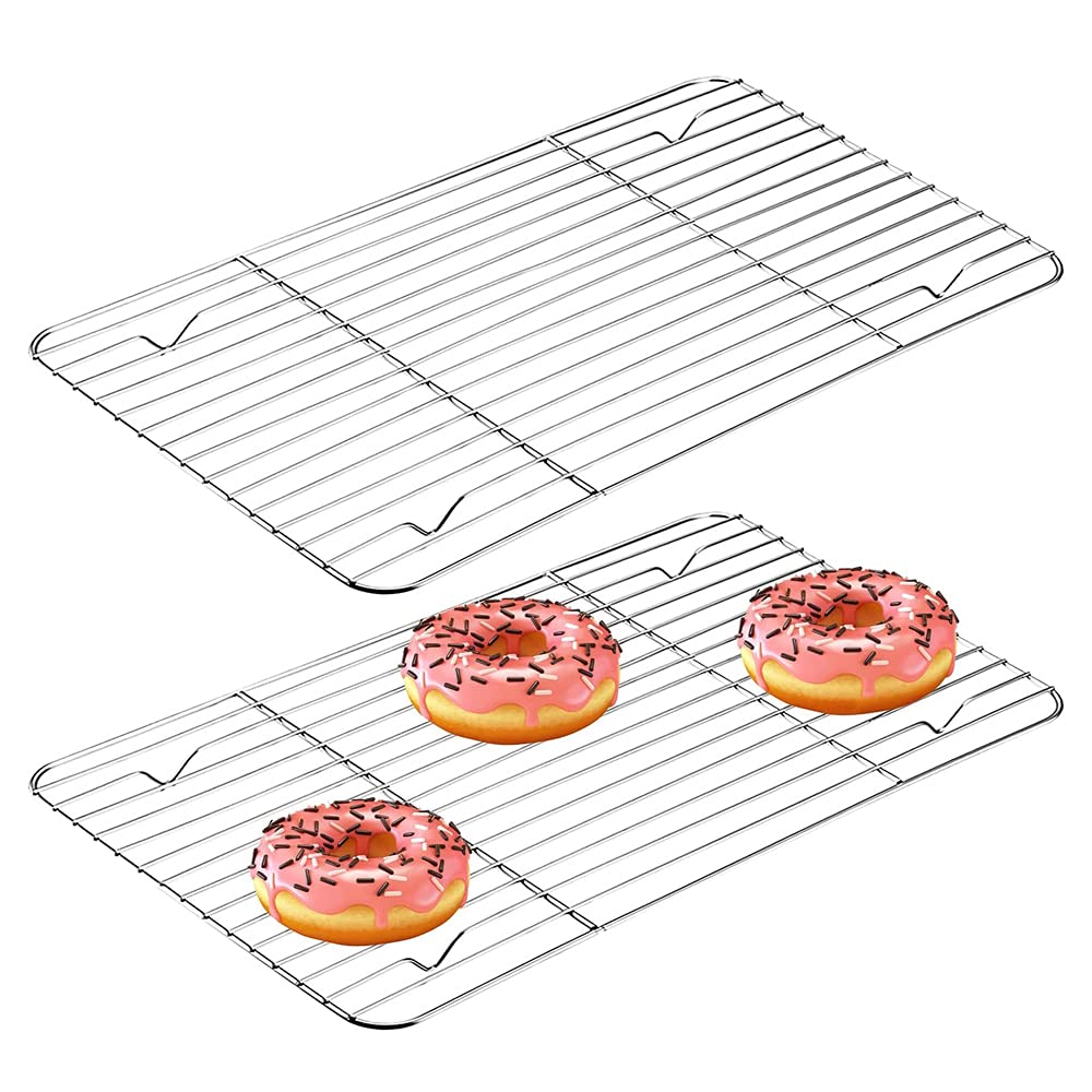 Lot De 2 Grilles De Cuisson Et Refroidissement En Acier Inoxydable - Pour Four Et Pâtisserie