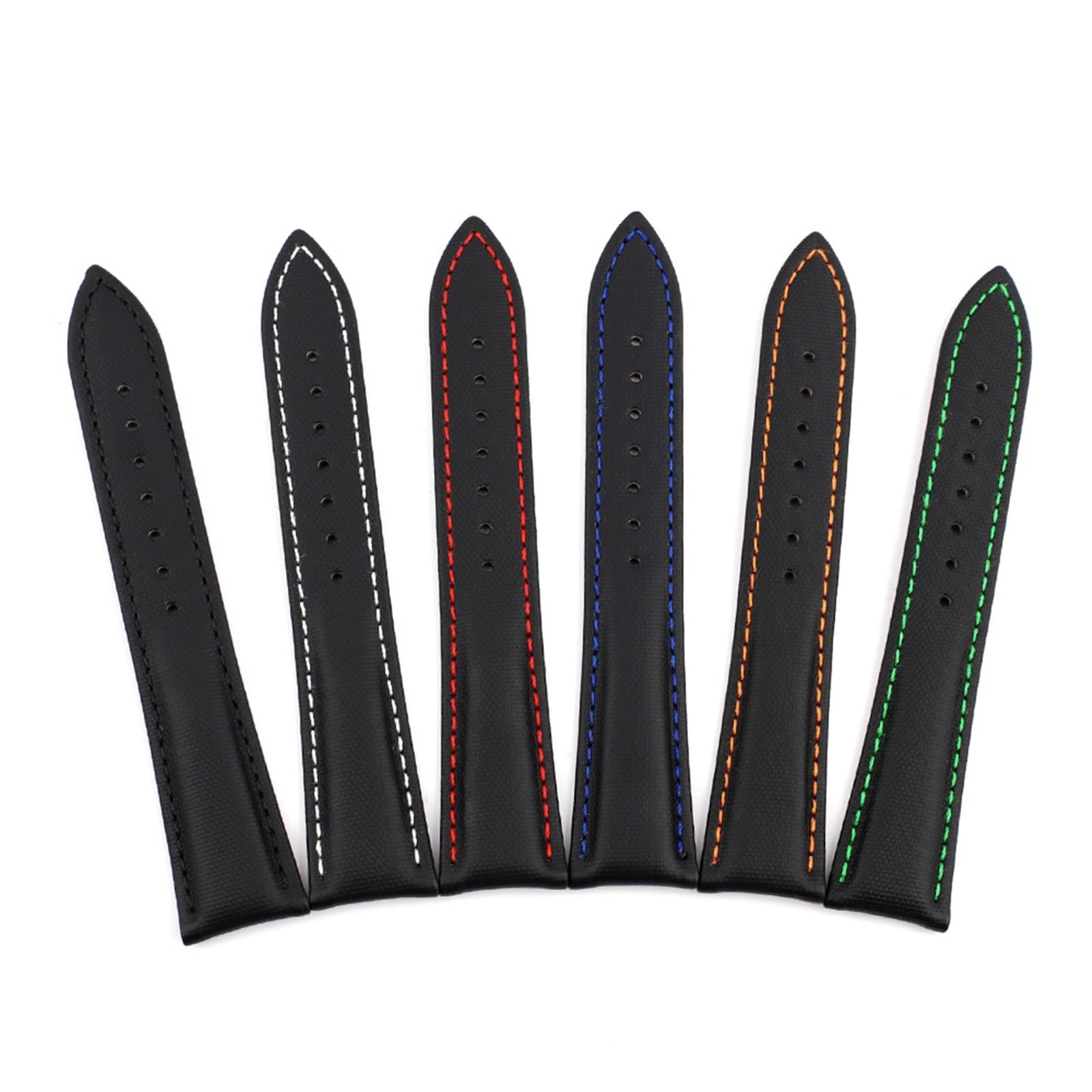 Sangle incurvée en cuir Oxford imperméable à boucle 20/22 mm