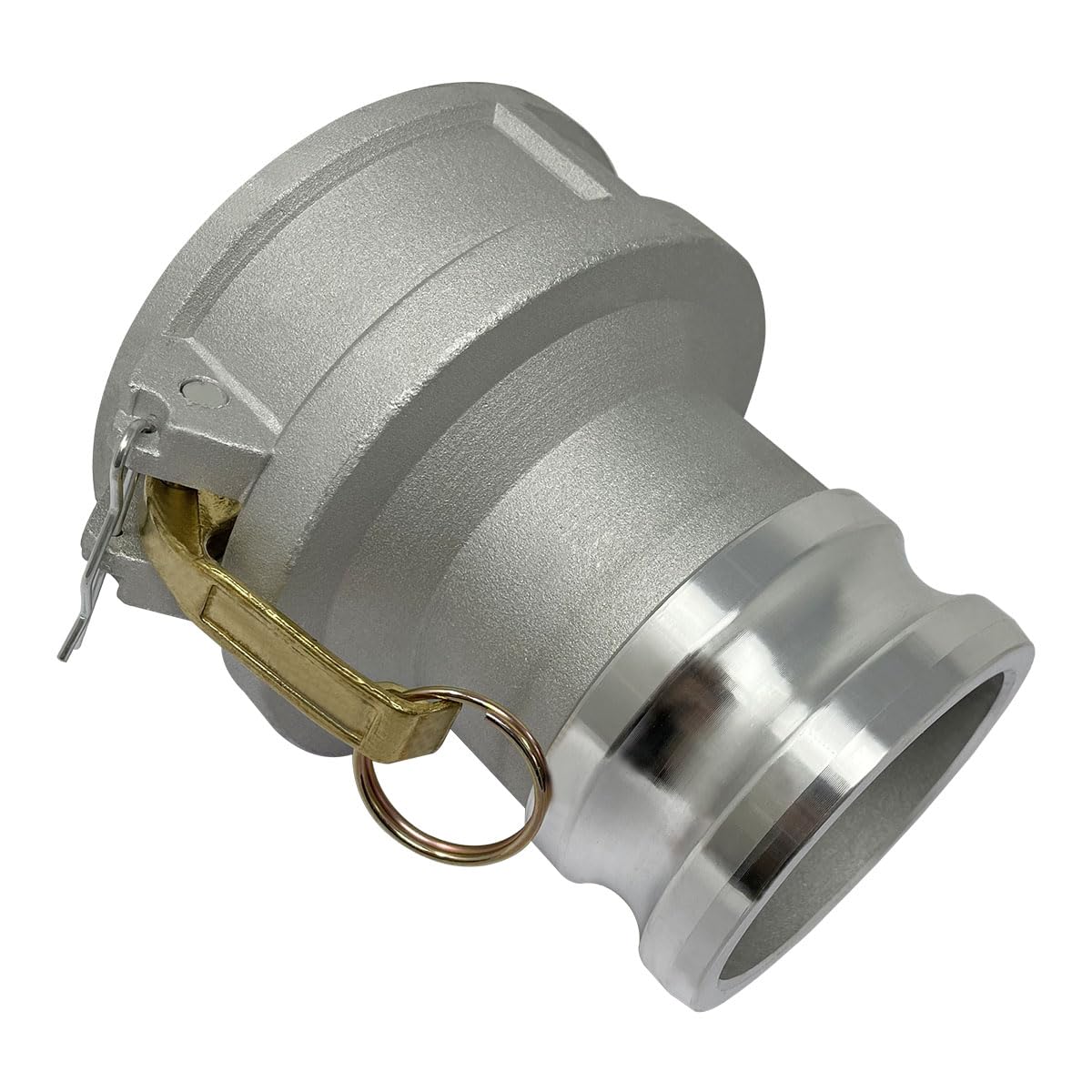 Gloxco Conector de manguera DA tipo de aluminio y ranura para cámara, reductor, Camlock hembra de 4 pulgadas x Camlock macho de 3 pulgadas (CAM-4030-DA-AL)