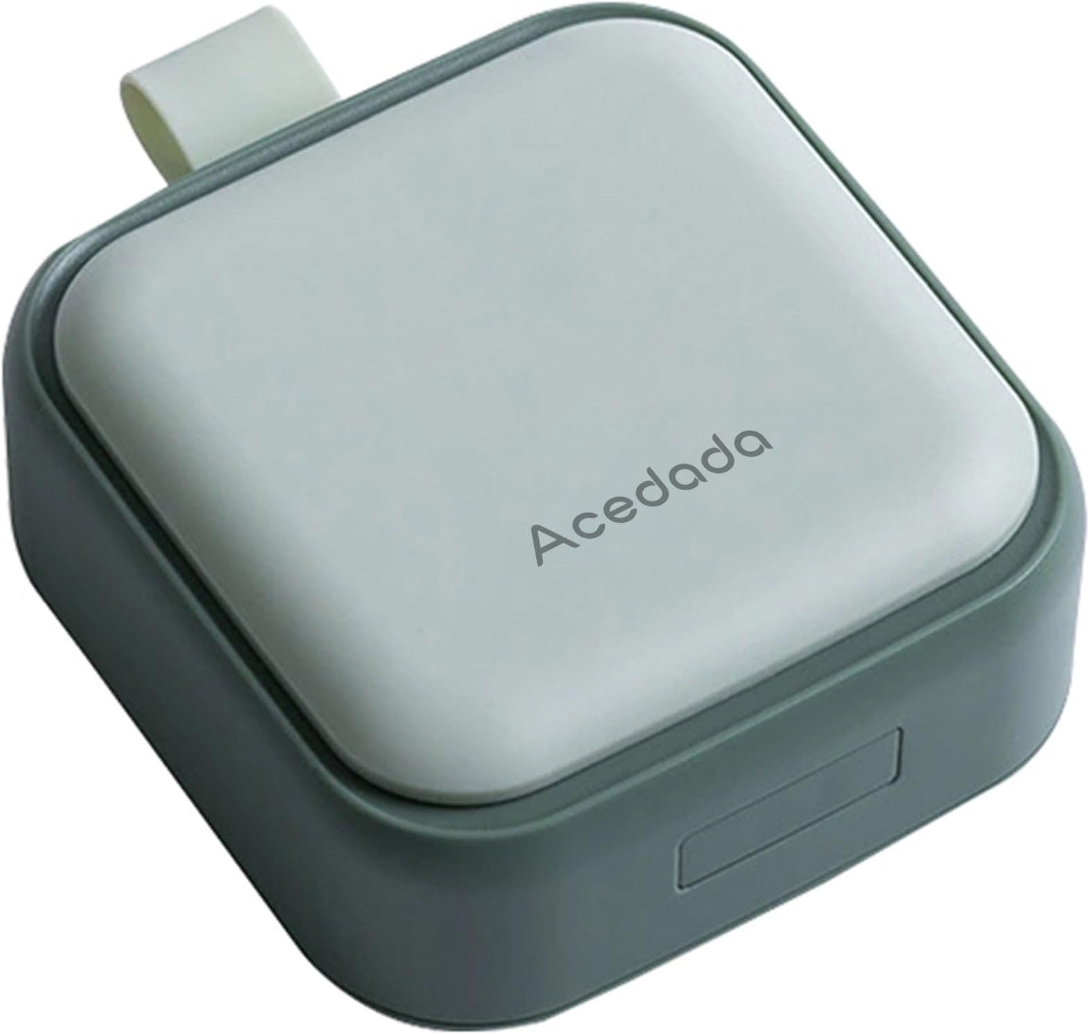 Acedada Small Pill Case, Cute Pill Box - Travel Daily Pill Organizer, Portable Pretty Pill Container for Purse Pocket, Compact Medicine Holder for Vitamins, Fish Oils, Supplements, Green