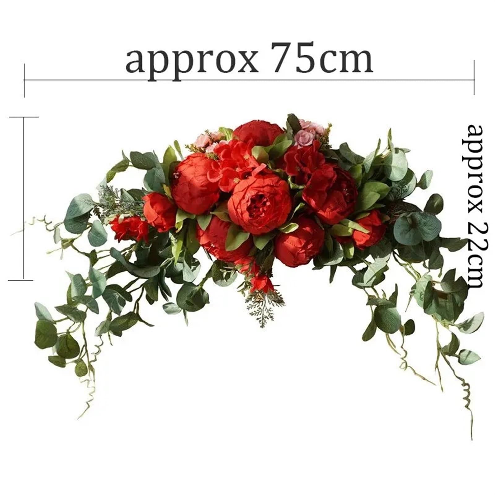 Kit Fiori Artificiali Per Arco Matrimonio Ghirlanda di fiori artificiali Peonia Rosa Festa nozze fai da te Disposizione delle pareti Luogo casa Camera e arco ghirlande(White)