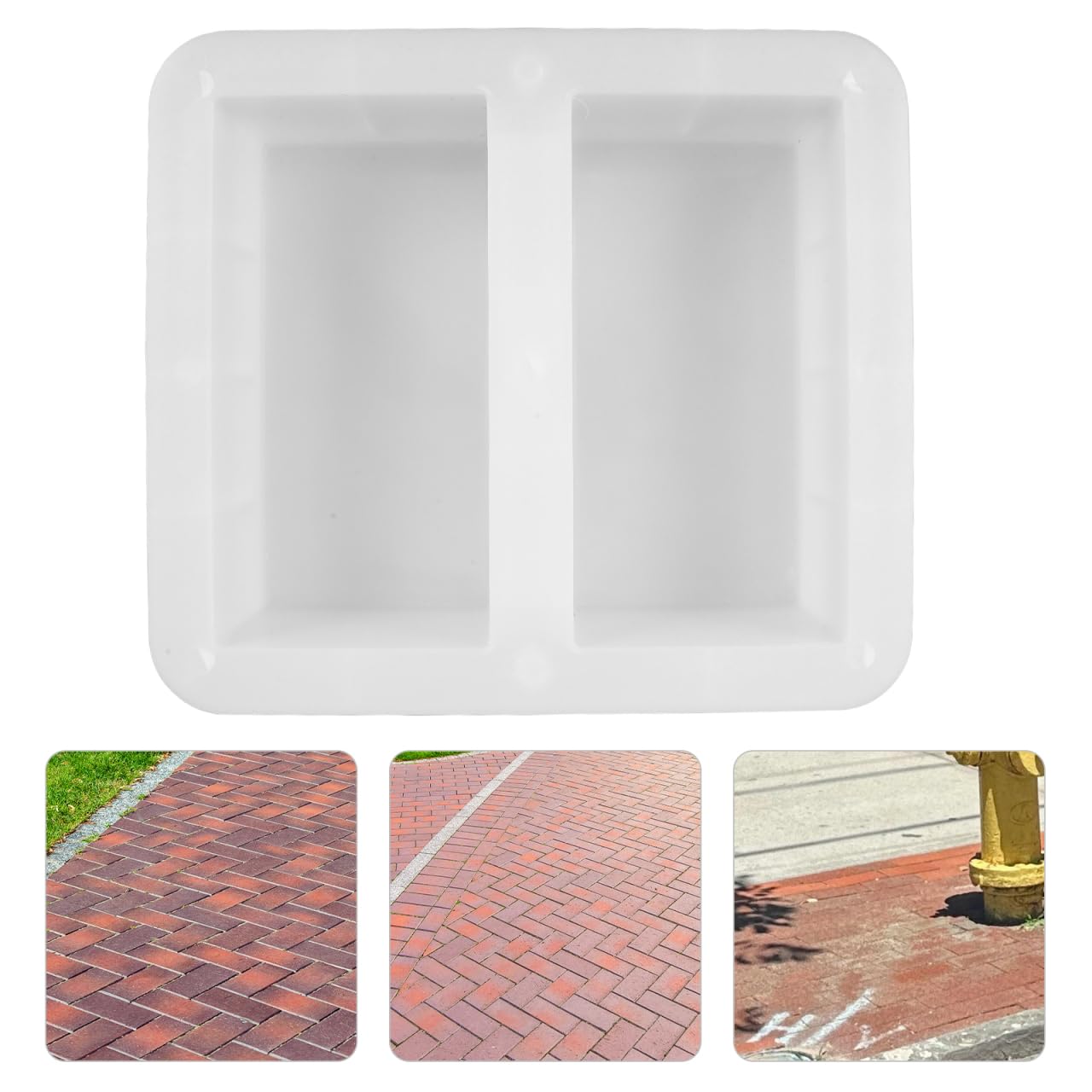 Supvox Stampo rettangolare olandese per mattoni: 20 x 10 x 6,2 cm, stampo in plastica per mattoni in cemento per esterni, giardino, pavimentazione, pietra, balcone, cemento, stampi decorativi