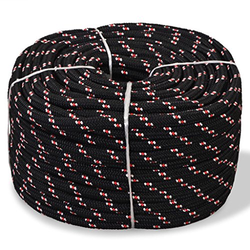 Preisvergleich Produktbild Festnight Bootsseil Polypropylen 8 mm 100 m Schwarz