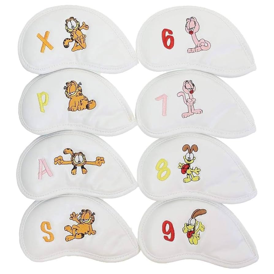 Amazon.co.jp: 丸眞 アイアンカバー8個セット ガーフィールド