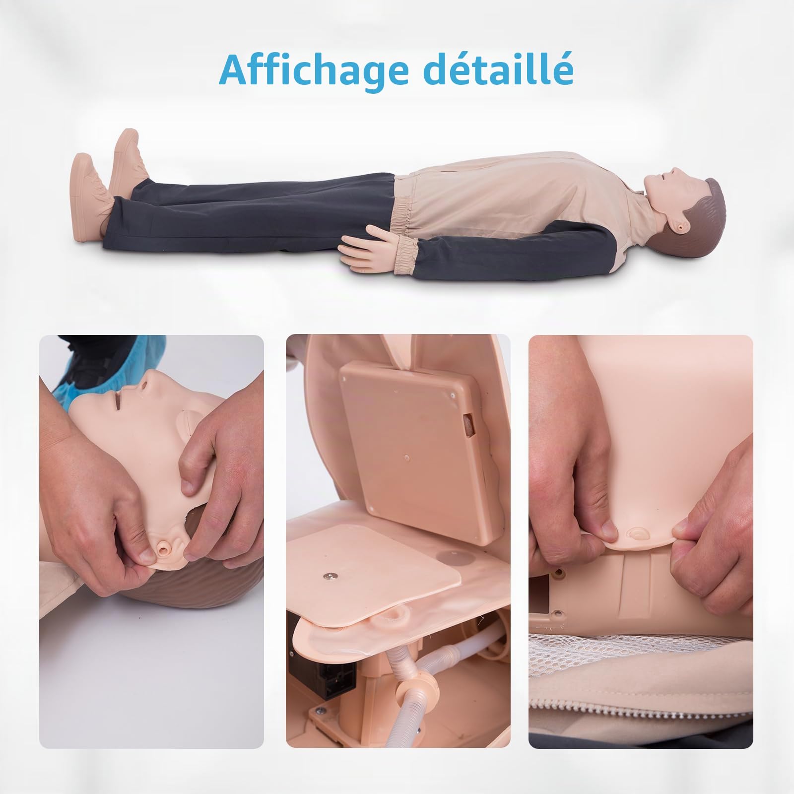 Mannequin de Rcp Adulte, Professionnel Mannequin Rcp de Formation, Secourisme Mannequin de Formation avec Sac de Transport Pour Formation Aux Premiers Secours