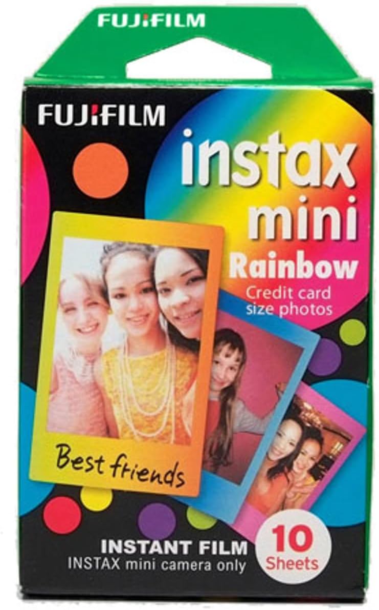 Fujifilm Instax Mini Rainbow Instant Film, 10 Photos/Pack (Rainbow)
