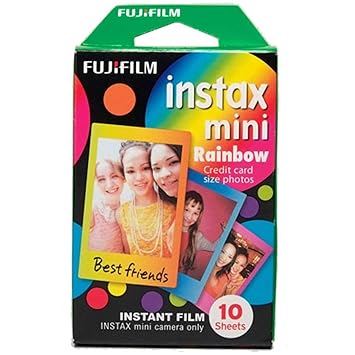 Fujifilm Instax Mini Rainbow Instant Film (Multi-Color, 10 Photos per Pack)