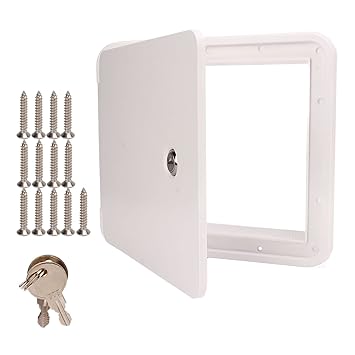 Power Cord Hatch Cable Hatch Square Power Cable Hatch Electric Access Door for RV Boat Camper Trailer Motorhome