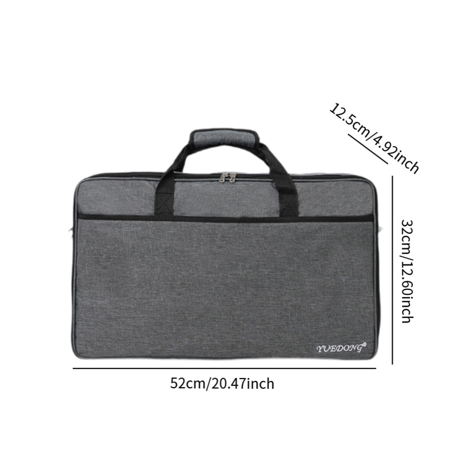 Pedalboard Aufbewahrungstasche mit Doppelreißverschlüssen für Reisen Und Auftritte, 52x32x12.5cm