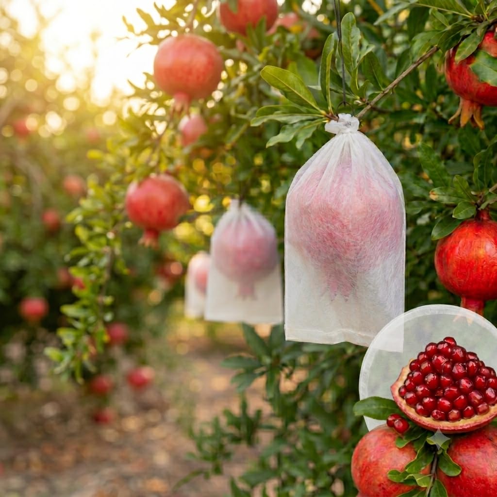Fruit Protection Cover Bag 17 GSM 7x7 Inch Pack of 200 | Growth Bag, Pest Protection, Breathable Material, Drawstring Closure, Garden Use-image-45