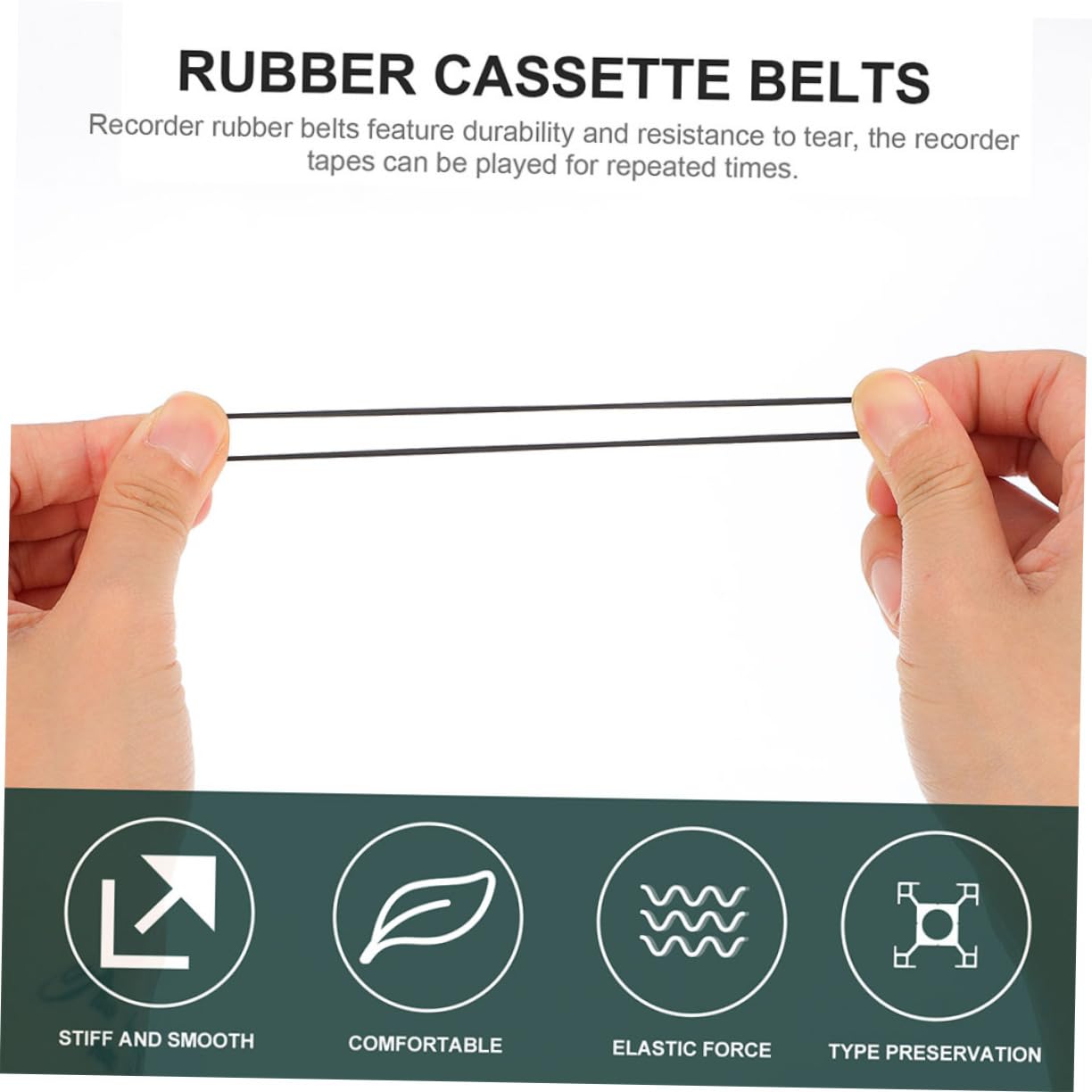ifundom 90pcs Recorder Rubber Belts Flexible Replacement Cassette Player Belts for Maintenance of Tape Recorders DVD Drives and More for Optimal Fit
