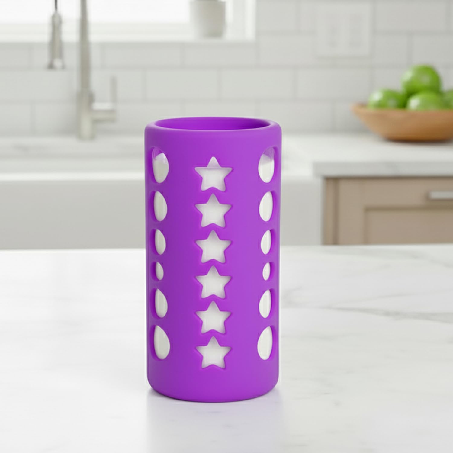 Safe-O-Kid BPA-Free Pure Silicone Bottle Cover – Soft, Non-Toxic, Protective Cover for Baby Bottles, Safe for Little Ones, Durable, Easy to Clean 250 ml, Purple - Pack of 4-picture-30