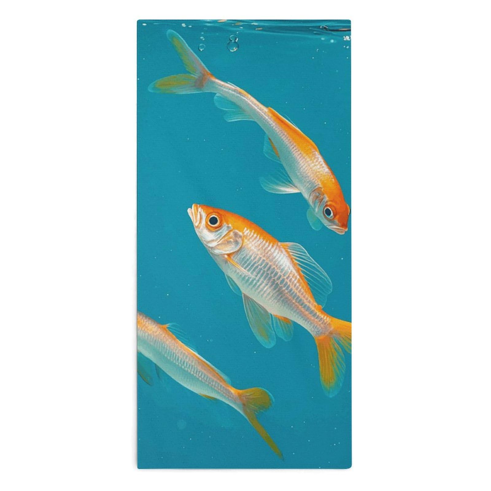 Serviette de bain microfibre 72x35 cm légère imprimée transparente