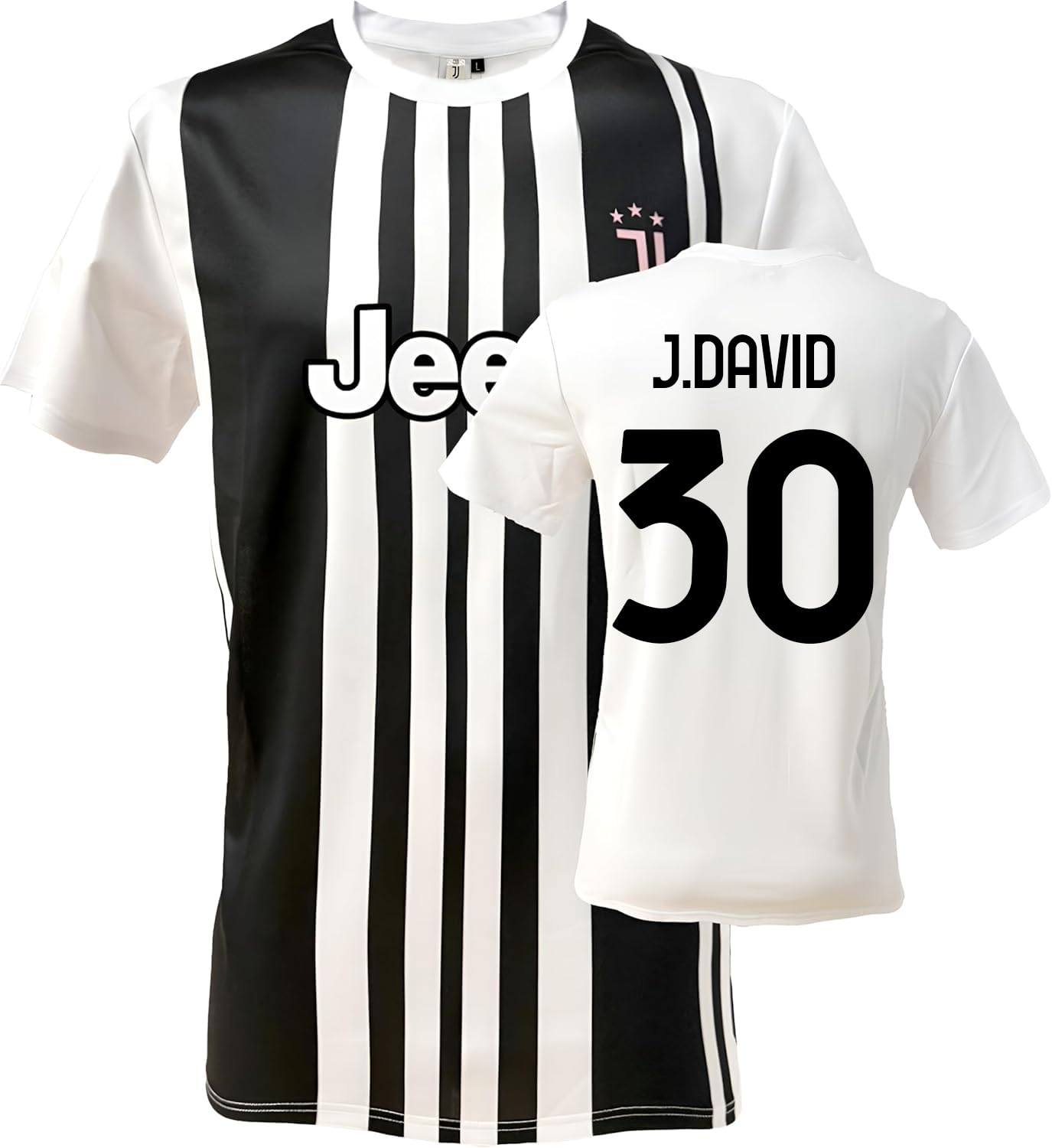 Generico Maglia Sportiva David, Bianconera 2026, Unisex Adulti e Bambini, Poliestere, Jonathan 30