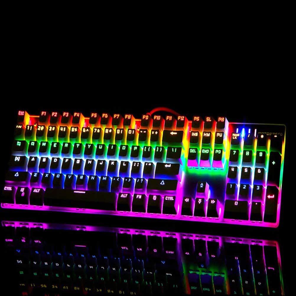 Gioco meccanico tastiera russo inglese rosso interruttore blu metallo cablato LED retroilluminati RGB Anti-Ghosting per giocatore