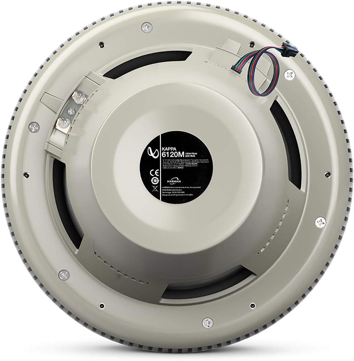 Infinity KAPPA6120MAM - Kappa Marine KAPPA6120M White 6.5-Inch Premium 2-Way RGB LED Coaxial Speakers