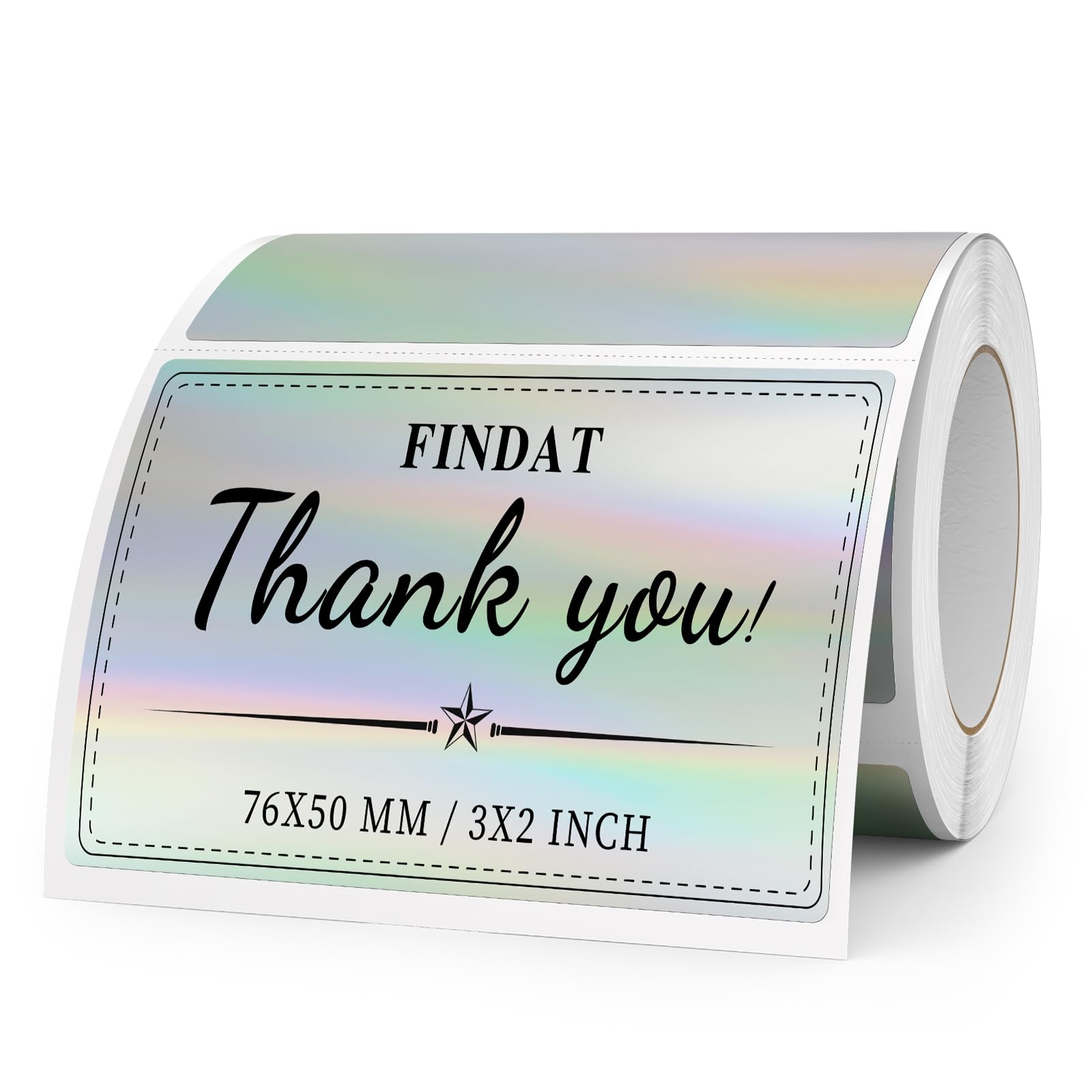 Etichette Termiche Olografiche Arcobaleno | Rotolo Da 300 Pezzi 50x25 Mm - Foto 8