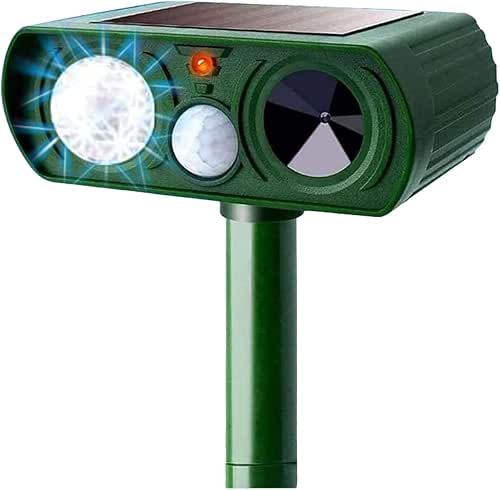 Animal Repellent Solar Powered Ultrasonic Animal Repellent Motion Sensor and