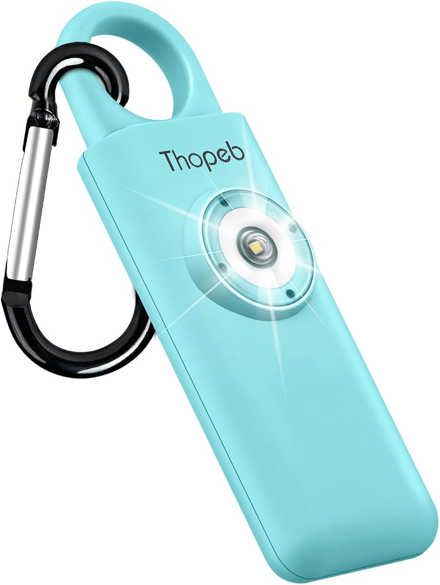 Personal Safety Alarm for Women – Superior Loud Siren & SOS Strobe | Premium Compact & Well-crafted Self Defense Keychain Alarm, College Dorm Essential, Variety of Colors (Aqua)