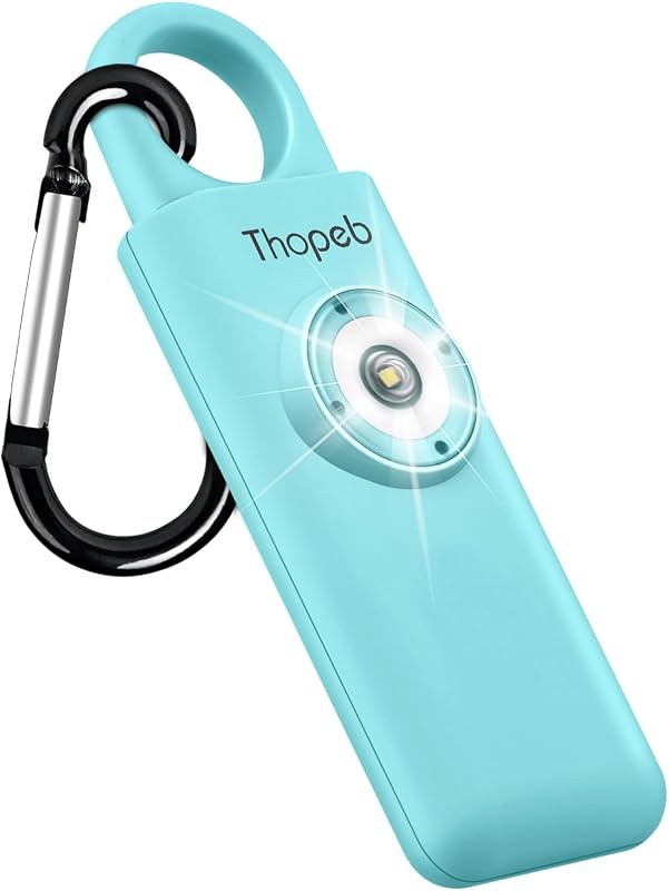 Personal Safety Alarm for Women – Superior Loud Siren & SOS Strobe | Premium Compact & Well-crafted Self Defense Keychain Alarm, College Dorm Essential, Variety of Colors (Aqua)